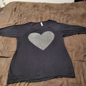 Shiny long sleeve tunic